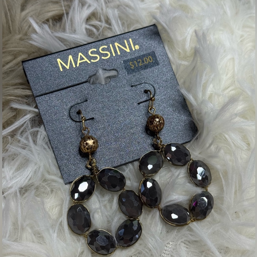 Massini Gold and Silver Dangle Earrings